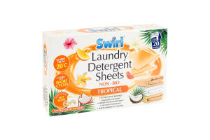 Листы стирального порошка универсальные Тропический Swirl 20шт
