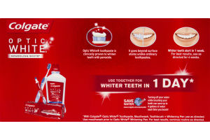Colgate Anticavity Fluoride Toothpaste Optic White Sparkling White - 2 PK