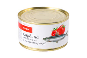 Сардина атлантическая в томатном соусе Marka Promo ж/б 240г