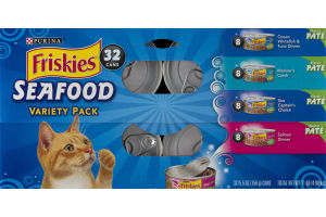 Purina Friskies Cat Food Seafood Variety Pack - 32 CT