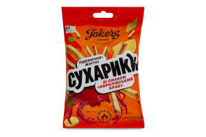 Сухарики пшенично-житні Королівський краб Jokers м/у 60г