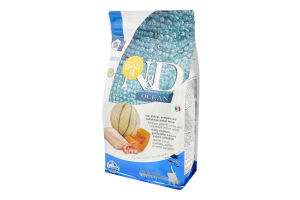 Корм д/котів N&D з тріскою креветкою гaрбузом та динею сухий 1,5кг Farmina