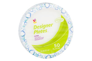 Ahold Designer Paper Plates - 50 CT