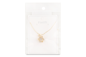 Ланцюжок жовтий метал з підвіскою 40см FHF1515