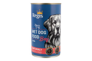 Корм д/дорослих собак з яловичиною 1240г ж/б Регіс