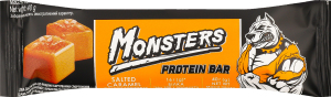 Батончик протеїновий Монстерс з арахісом та солоною карамеллю глазурований 40г Вале