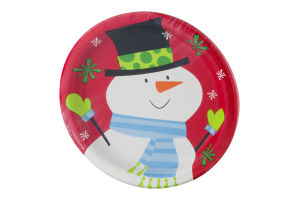 Smart Living Holiday Frosty Friends Plates 6 7/8 in dia - 8 CT