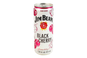 Напиток слабоалкогольный 0.33л 4.5% Black Cherry Bourbon Jim Beam ж/б