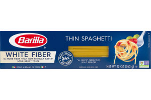 Barilla Pasta White Fiber Thin Spaghetti