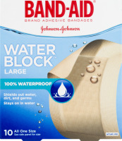 Band-Aid Brand Large Water Block Plus Adhesive Bandages - 10 CT