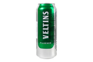Пиво 0.5л 4.8% світле фільтроване солодове пастеризоване Pilsener Veltins з/б
