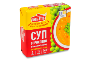 Суп гороховий зі смаком бекону Буль-буль м/у 160г