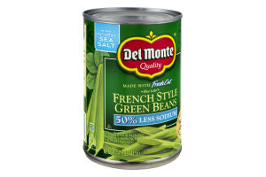 Del Monte French Style Green Beans 50% Less Sodium