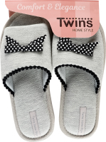 Капці відкриті домашні жіночі Twins №5540 38-39 сірий