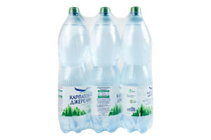 Вода мінеральна слабогазована природна столова гідрокарбонатна кальцієва Карпатська Джерельна п/пл 1.5л