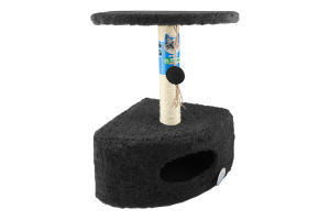 Дряпка д/котів кутова з будиночком 39*39*65см Природа