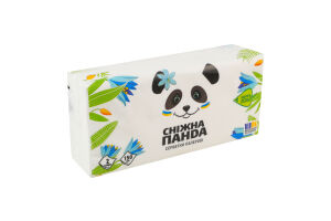 Серветки паперові 2-х шарові 190х200мм Сніжна Панда 150шт