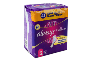 Прокладки гігієнічні ароматизовані Super Platinum Always 42шт