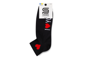 Носки женские с надписью на стопе Premier Socks 23-25 черный