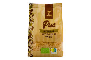 Рис пропарений органічний 0,4 кг ТМ "Екород"