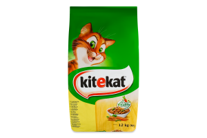 Корм сухой полнорационный для взрослых котов С курицей и овощами KiteKat кг