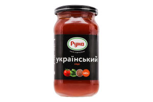 Соус стерилізований з цукром та підсолоджувачем Український Руна с/б 485г