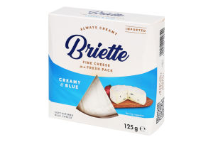 Сыр 60% мягкий с голубой плесенью Creamy&Blue Briette к/у 125г