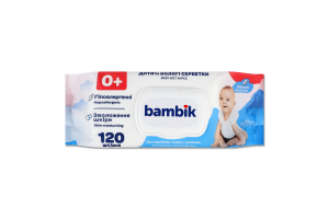 Салфетки влажные для детей с первых дней жизни с овсяным молочком Bambik 120шт