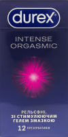 Презервативи латексні рельєфні зі стимулюючим гелем-змазкою Intense orgasmic Durex 12шт