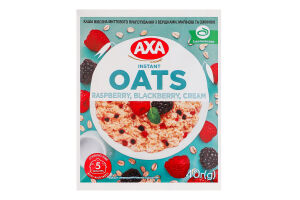 Каша овсяная моментального приготовления Raspberry-blackberry-cream Axa м/у 40г