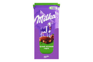 Шоколад молочный Целый лесной орех Milka м/у 90г
