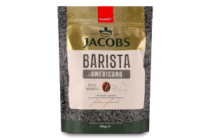 Кофе растворимый сублимированный с частицами смолотых кофейных зерен Americano Barista Editions Jacobs д/п 150г