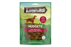 Корм додатковий для дорослих собак шматочки зі смаком дикого кабана Nuggets Adventuros д/п 90г