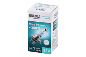 Лампа галогенова Max Power H7 12V 55W Brevia