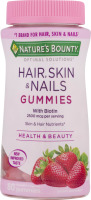 Nature's Bounty Hair, Skin & Nails Gummies With Biotin Strawberry Flavored - 80 CT