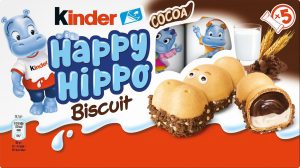 Вафля хрустящая с молочной и какао начинкой Happy hippo Biscuit Kinder к/у 5х20.7г