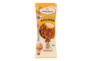 Морозиво з ароматом Попкорн в кондитерській глазурі Caramel corn balloon Three bears м/у 55г
