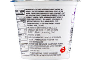 Ahold Light Nonfat Yogurt Pina Colada