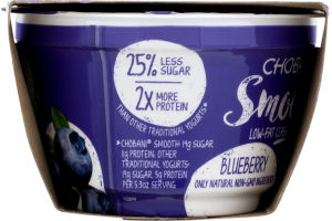 Chobani Smooth Low-Fat Classic Yogurt Blueberry - 2 PK