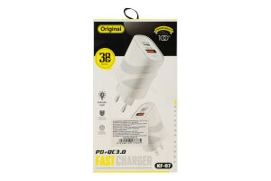 Пристрій зарядний USB Type-A+C 8,2*3,2*14,3см