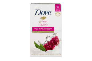 Dove Go Fresh Revive Beauty Bar Pomegranate & Lemon Verbana Scent - 6 CT