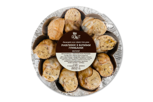 Улитки замороженные большие в раковинах с белыми грибами Mon Gout лоток 200г