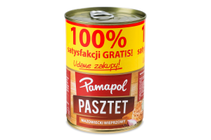 Паштет зі свининою Мазовецький Pamapol з/б 390г