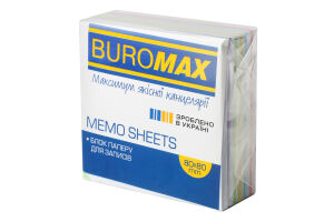 Блок бумаги для записей 80х80х30мм №BM.2232 Радуга Buromax 1шт