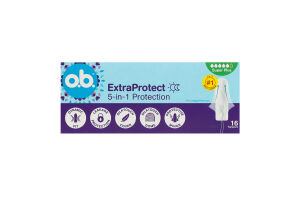 Тампоны гигиенические Защита 5в1 ExtraProtect Super plus O.b. 16шт