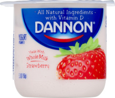 Dannon Whole Milk Yogurt Strawberry