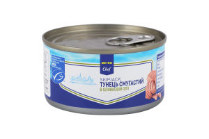 Тунец полосатый кусочками в оливковом масле METRO Chef ж/б 185г