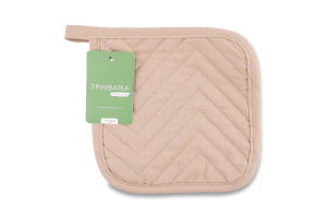 Прихватка Суцвіття бежево-шоколадна напівпанама 20*20см Homeline