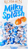 Цукерки неглазуровані з ірисоподібної маси з молочною начинкою Creamy toffee Milky splash Roshen м/у 1кг