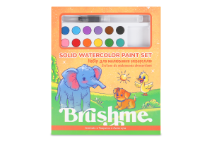 Набір для малювання аквареллю №PAINTS3 Тварини Brushme 1шт